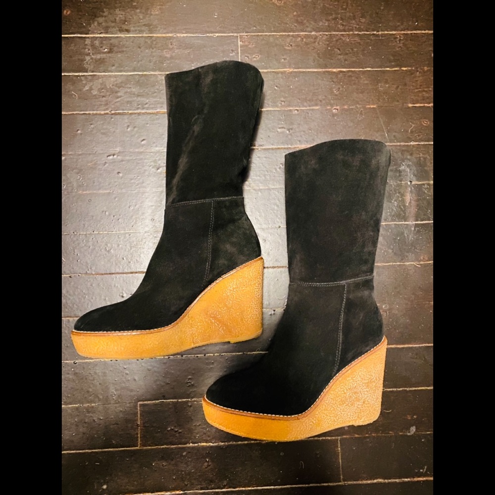 Castañer Suede Wedge Boots